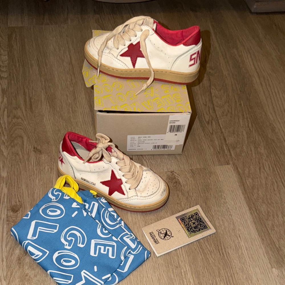 Golden goose ball star toddler sneaker red size 26
